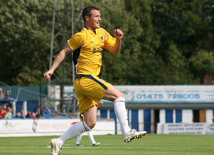 Andy Kirk celebrates goal Andy Kirk celebrates goal