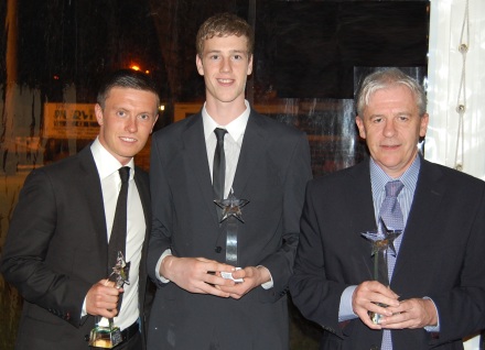 Joe Cardle, Jordan White and Steven Bell's father