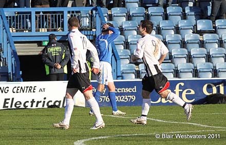 Bob Harris scores an own goal Bob Harris scores an own goal