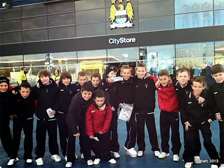 Our players at the Etihad before the game Our players at the Etihad before the game