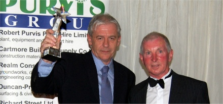 Steven Bell's father collected his Player of the Year Award