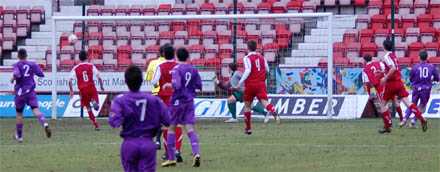 Steven Leslie nets for Dunfermline U19s v Ross County U19s