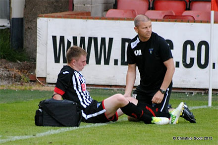 Allan Smith injured v Hearts Allan Smith injured v Hearts