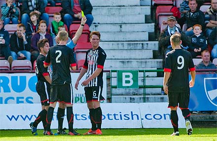 Chris Kane shown yellow card Chris Kane shown yellow card