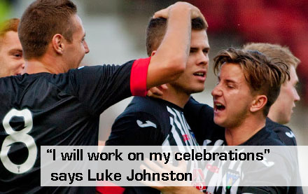 Luke Johnston didn't know how to celebrate! Luke Johnston didn't know how to celebrate!