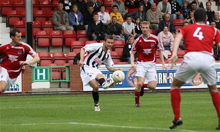 Simon Wiles fires on target v Ross County Simon Wiles fires on target v Ross County