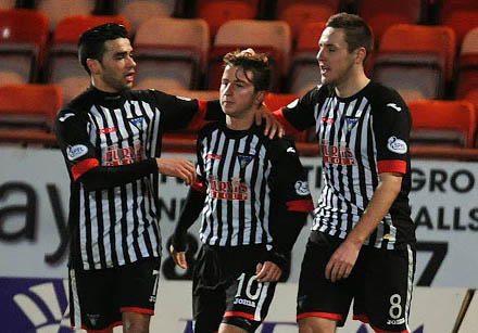 Faissal El Bakhtaoui and Stephen Husband congratulated Josh Falkingham