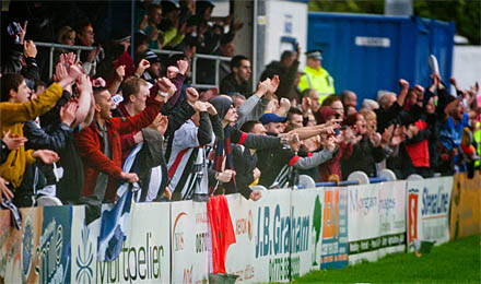 Pars fans in Stranraer