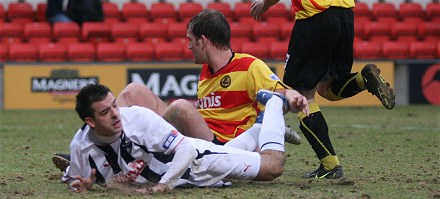 Steven Bell earns a penalty Steven Bell earns a penalty