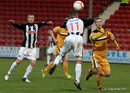Josh Falkingham opens the scoring Josh Falkingham opens the scoring