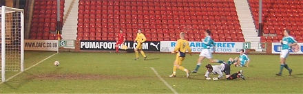 Mole hits the post Mole hits the post