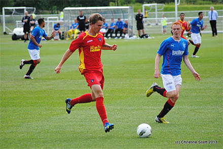 Kevin Buchan playing for Dunfermline v Rangers