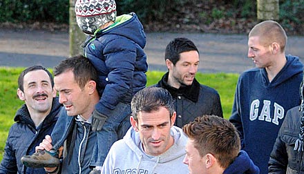First Team players on the walk