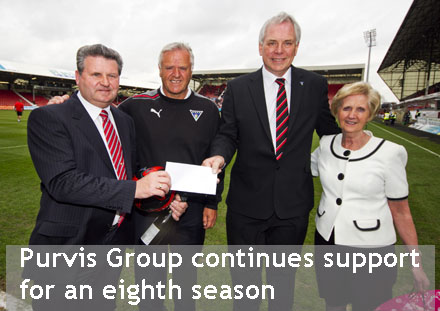 Jim Jefferies and John Yorkston delighted to accept sponsorship from the Purvis Group. Jim Jefferies and John Yorkston delighted to accept sponsorship from the Purvis Group.