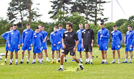 Neil McCann taking training