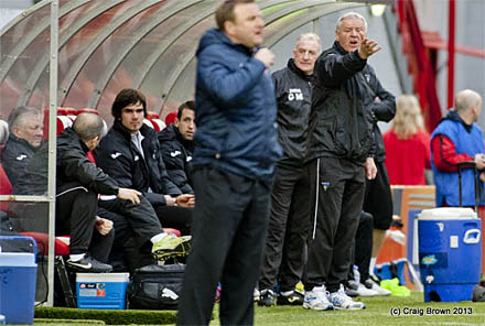 Dug out v Hamilton Dug out v Hamilton