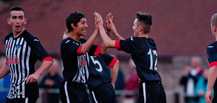 Brandon Luke celebrates his goal Brandon Luke celebrates his goal
