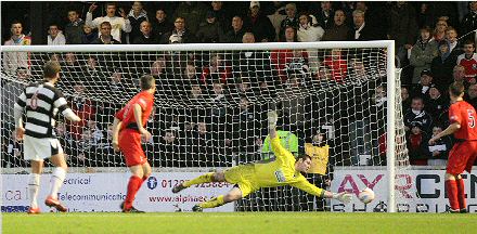 Ryan Stevenson scores for Ayr United v Dunfermline Ryan Stevenson scores for Ayr United v Dunfermline