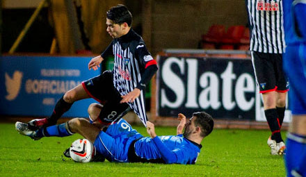 Faissal El Bakhtaoui is pulled down Faissal El Bakhtaoui is pulled down