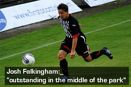 Josh Falkingham v Hearts Josh Falkingham v Hearts