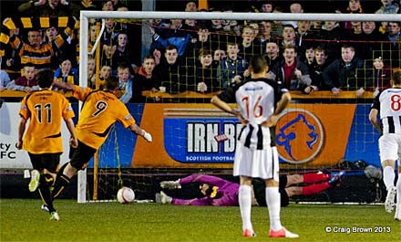 Michal Hrivnak saves from Calum Elliot Michal Hrivnak saves from Calum Elliot