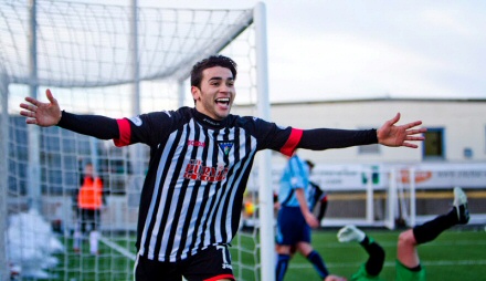 Faissal El Bakhtaoui celebrates goal Faissal El Bakhtaoui celebrates goal