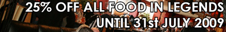lEGENDS 25% OFF FOOD lEGENDS 25% OFF FOOD