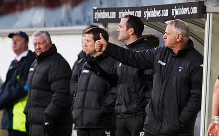 Dug out v Ayr United