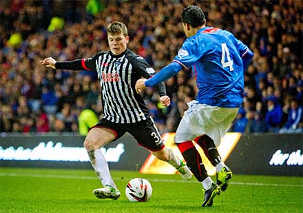 Alex Whittle takes on Arnold Peralta at Ibrox Alex Whittle takes on Arnold Peralta at Ibrox