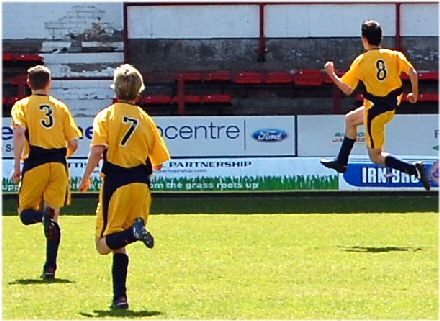 Shaun Byrne celebrates goal at east End Park, Dunfermline Reserves v Raith Rovers Reserves 15.05.10 Shaun Byrne celebrates goal at east End Park, Dunfermline Reserves v Raith Rovers Reserves 15.05.10