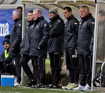 Dug out v Dumbarton Dug out v Dumbarton