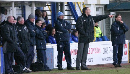 Dug out at Cappielow