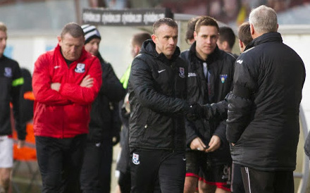 Dug out v Ayr United