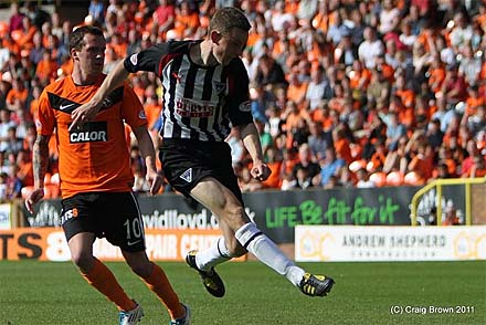 Paul Burns scores his first Dunfermline goal