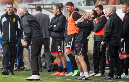 Dug out v Stranraer Dug out v Stranraer
