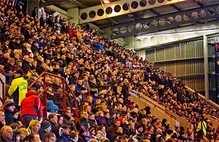 Pars fans in McCathie Stand