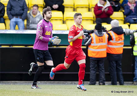 Josh Falkingham leads Dunfermline out