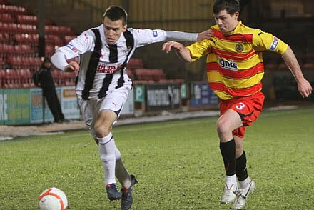 Paddy Boyle playing against Dunfermline Paddy Boyle playing against Dunfermline