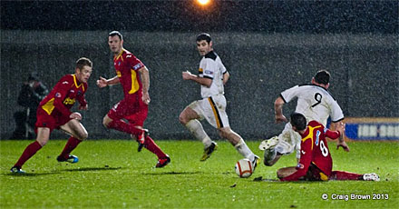 Shaun Byrne earned a yellow card for this challenge Shaun Byrne earned a yellow card for this challenge