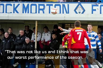Worst performance of the season Worst performance of the season
