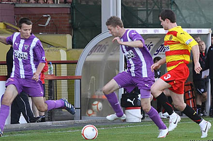 Paddy Boyle playing against Dunfermline Paddy Boyle playing against Dunfermline