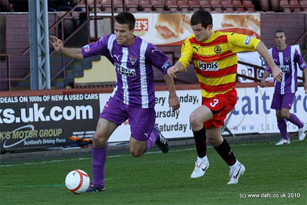 Paddy Boyle playing against Dunfermline Paddy Boyle playing against Dunfermline