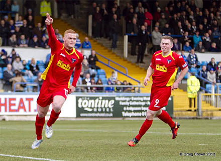 Ryan Thomson celebrates goal Ryan Thomson celebrates goal