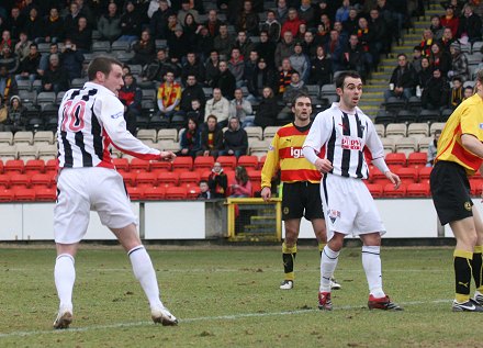 Andy Kirk scores at Firhill 14/02/09 Andy Kirk scores at Firhill 14/02/09