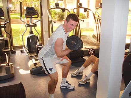 Ryan Goodfellow in Cyprus gym Ryan Goodfellow in Cyprus gym